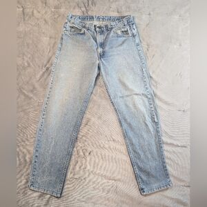 Levi's Orange Tab Jeans Light Wash Altered 31x28 Tag Reads 34x34 Distressed Read